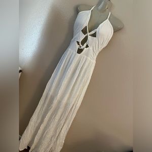 Summer backless maxi dress